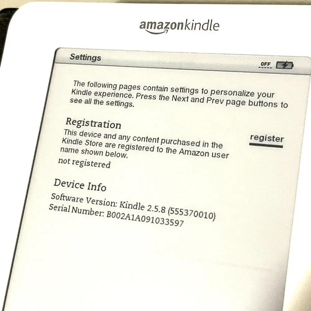 Amazon Kindle 2nd Generation D00701 2GB - Needs new battery - Please Read
